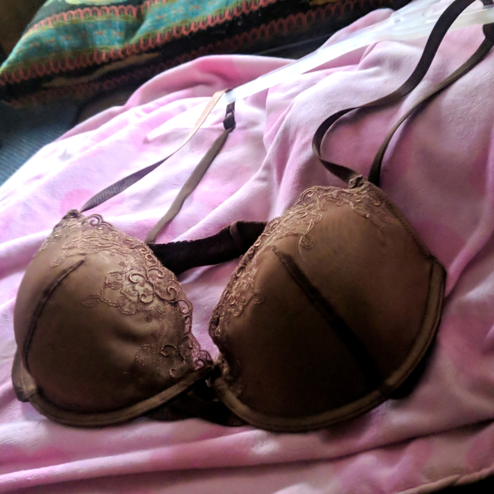 Bra 38c underwire brown lace Vassarette brand